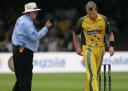 Brett Lee after bowling a beamer - was it deliberate?